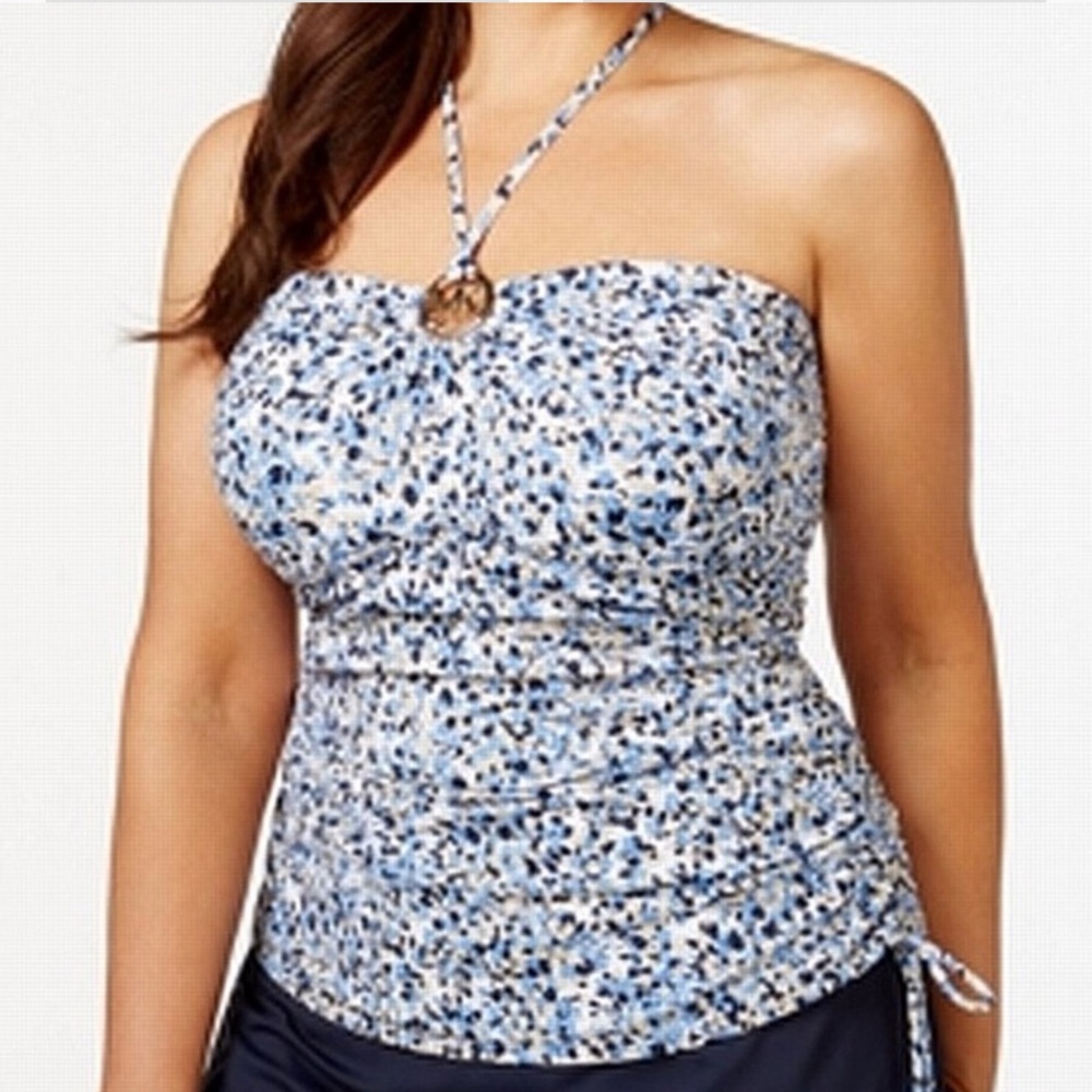 Michael Kors  Blue Women Size 20W Plus Tankini Top